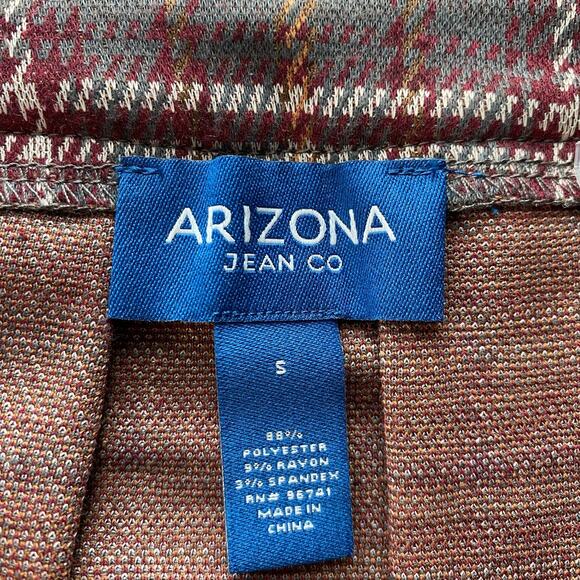 Arizona Jean Co Y2K Plaid Mini Skirt Women S Maroon Academia 90s Preppy Clueless - Picture 4 of 5